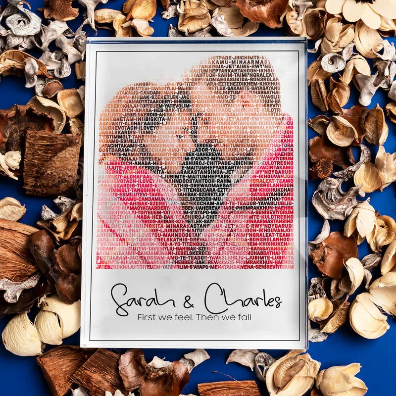 100 Languages I Love You Personalised Acrylic Frame