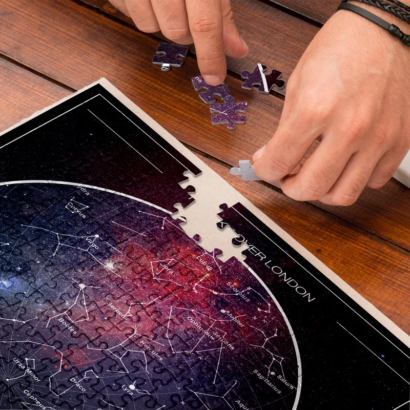 Romantic Gifts for Couples Personalized Star Map 500 Piece Personalized Puzzle