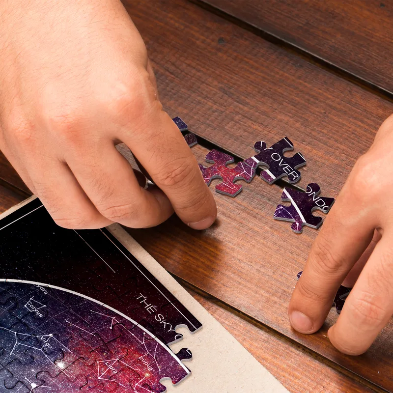 Romantic Gifts for Couples Personalized Star Map 500 Piece Personalized Puzzle