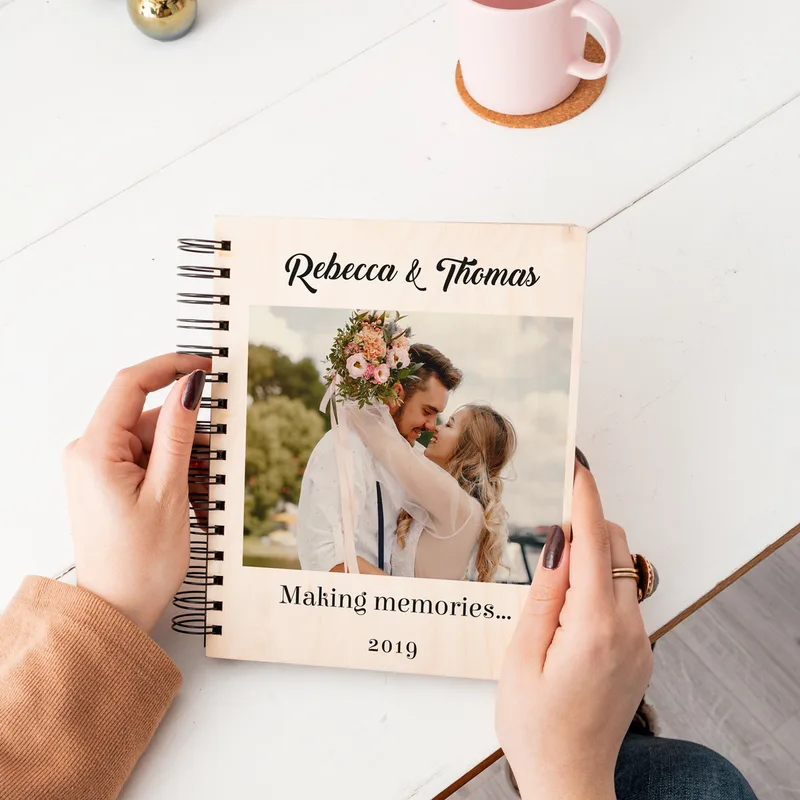 Romantic Gifts for Couples Photo Album with Message and Photo Printing