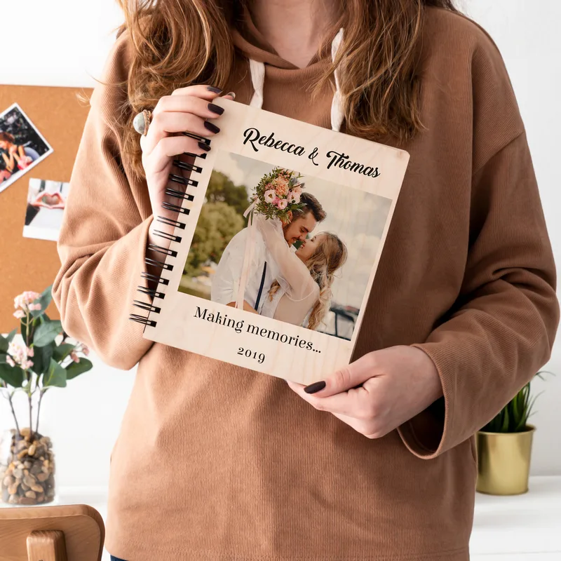 Romantic Gifts for Couples Photo Album with Message and Photo Printing