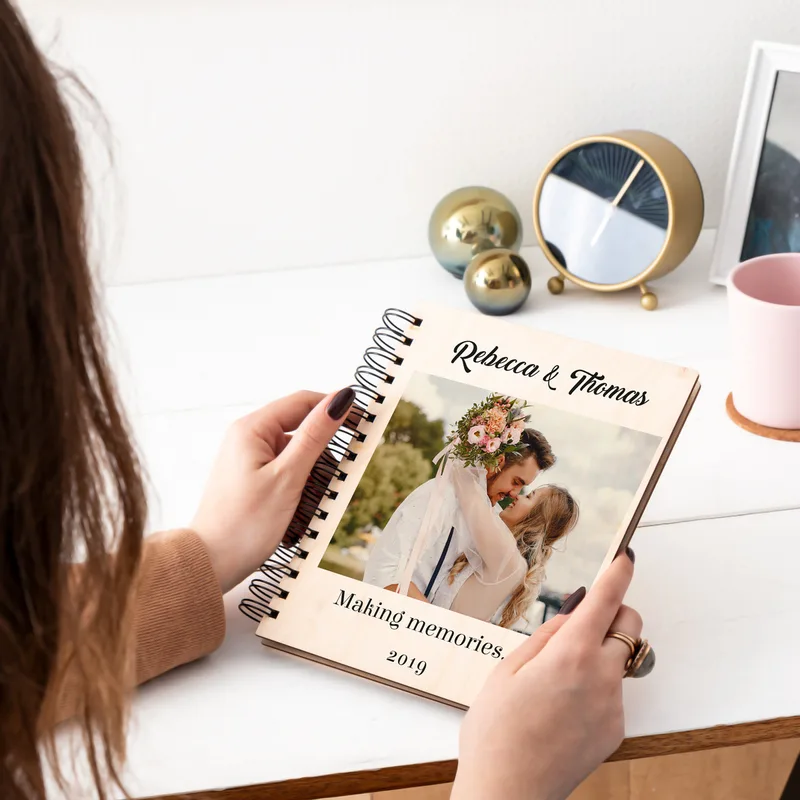 Romantic Gifts for Couples Photo Album with Message and Photo Printing