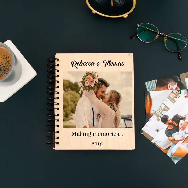Romantic Gifts for Couples Photo Album with Message and Photo Printing