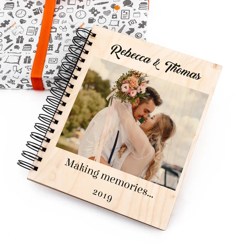 Romantic Gifts for Couples Photo Album with Message and Photo Printing