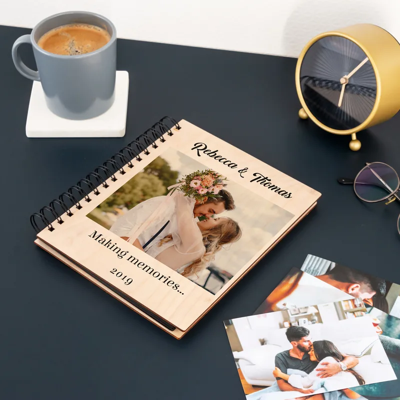Romantic Gifts for Couples Photo Album with Message and Photo Printing