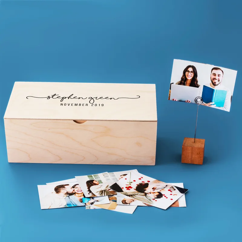 Romantic Gifts for Girlfriend Personalized Wooden Picture Box
