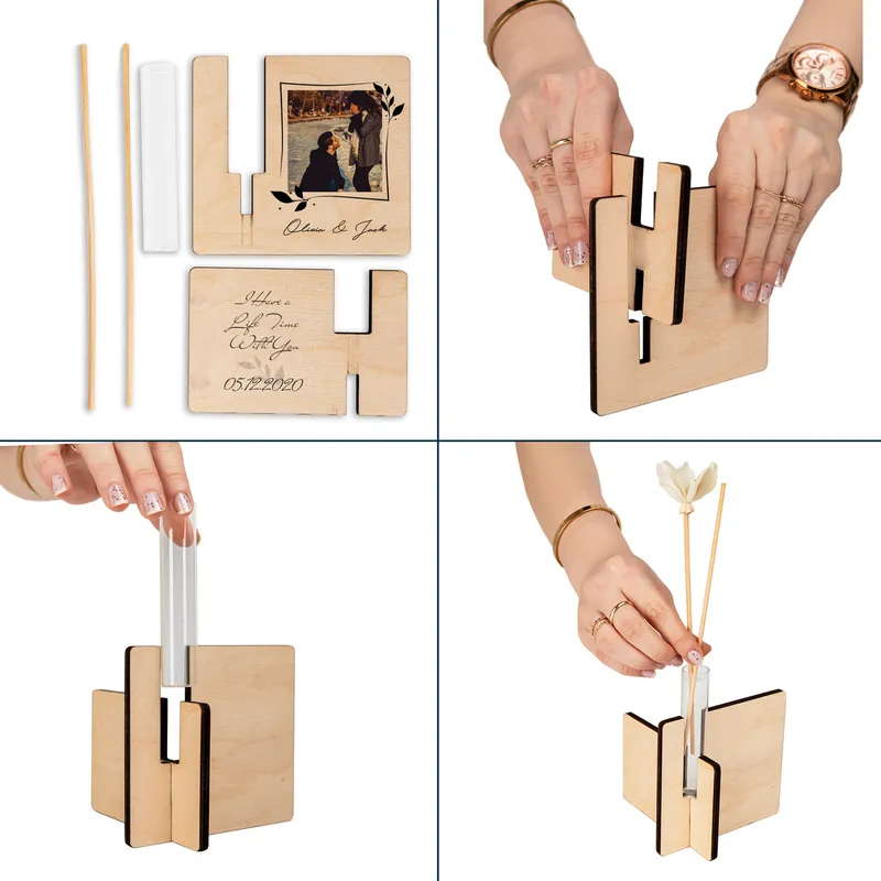 Romantic Gifts for Girlfriend Picture Personalized Reed Diffuser Room Scent