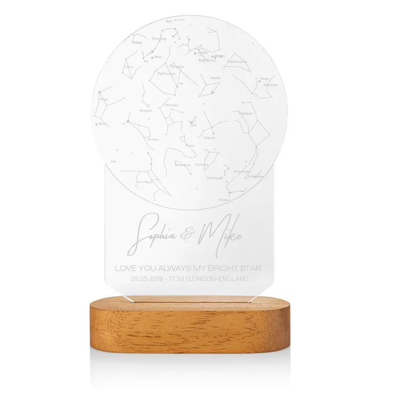 Romantic Love Gifts Personalized Star Map LED Lamp