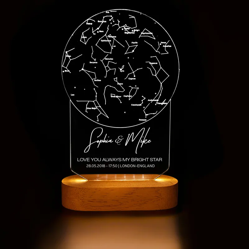Romantic Love Gifts Personalized Star Map LED Lamp