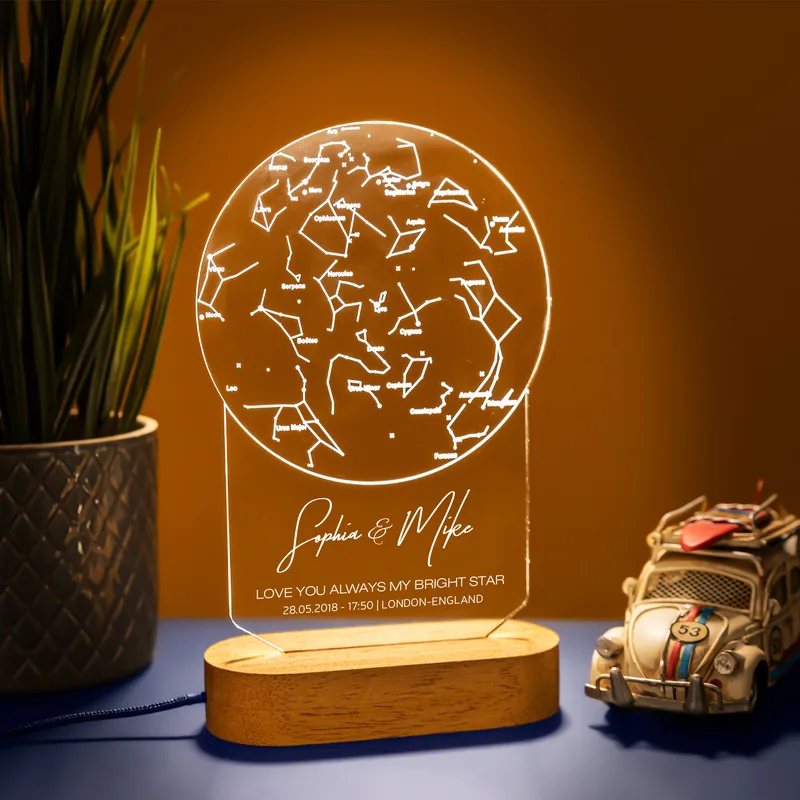 Romantic Love Gifts Personalized Star Map LED Lamp