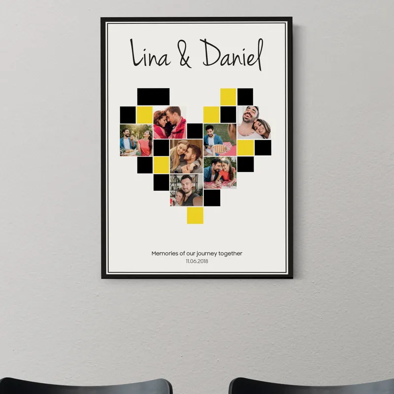 Romantic Moments Collage Photo Printed 30x40 Canvas Ar