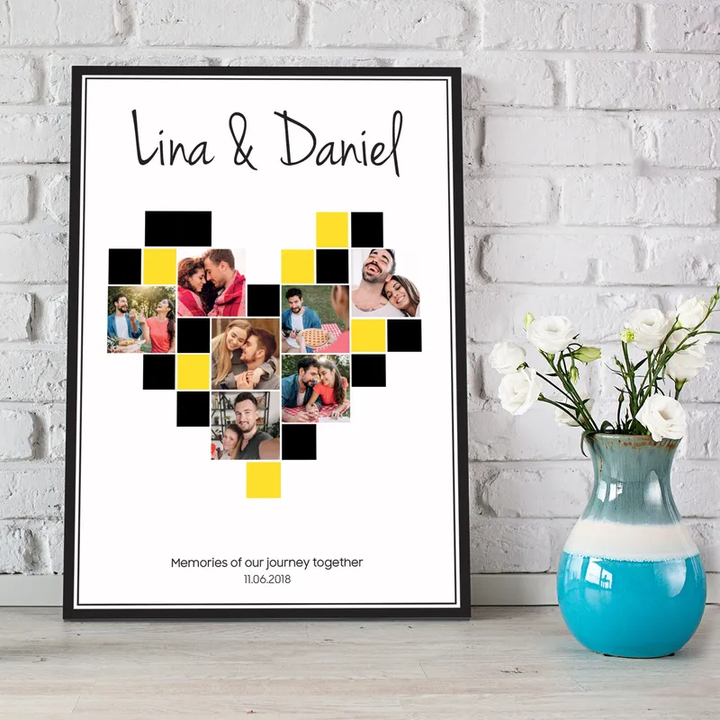 Romantic Moments Collage Photo Printed 30x40 Canvas Ar