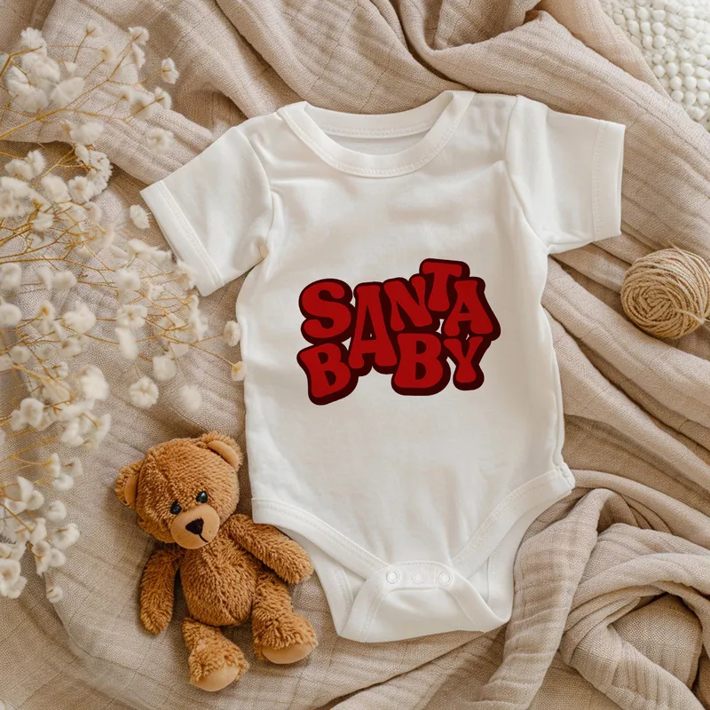 Santa Baby Newborn Bodysuit Christmas Gift