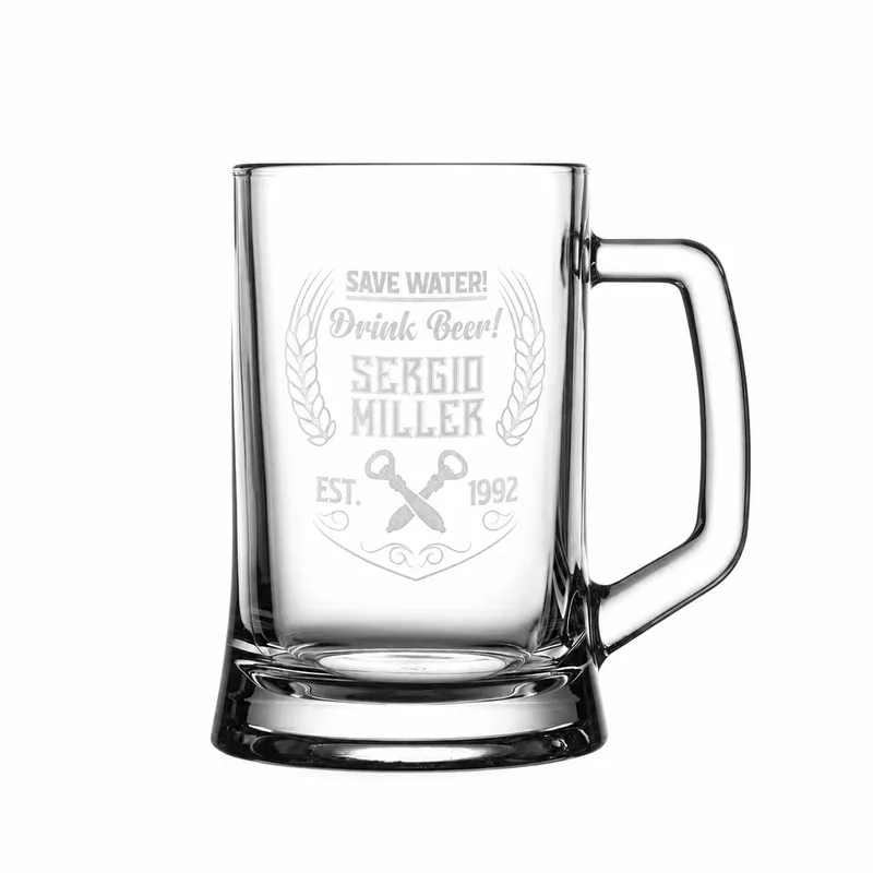 Save Water, Drink Beer Design Personalized Beer Mug