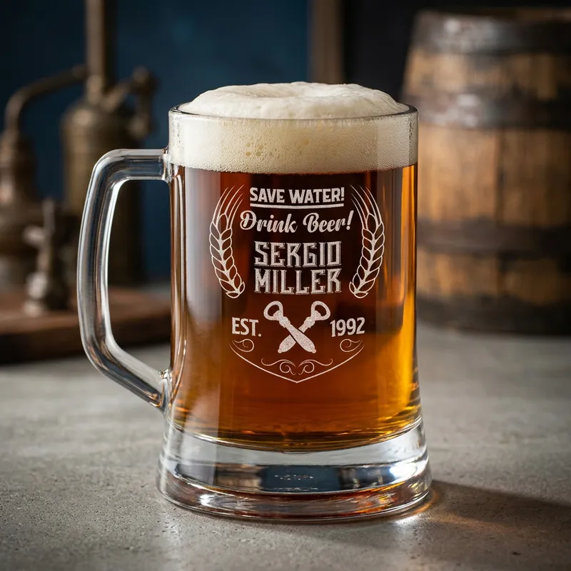 Save Water, Drink Beer Design Personalized Beer Mug