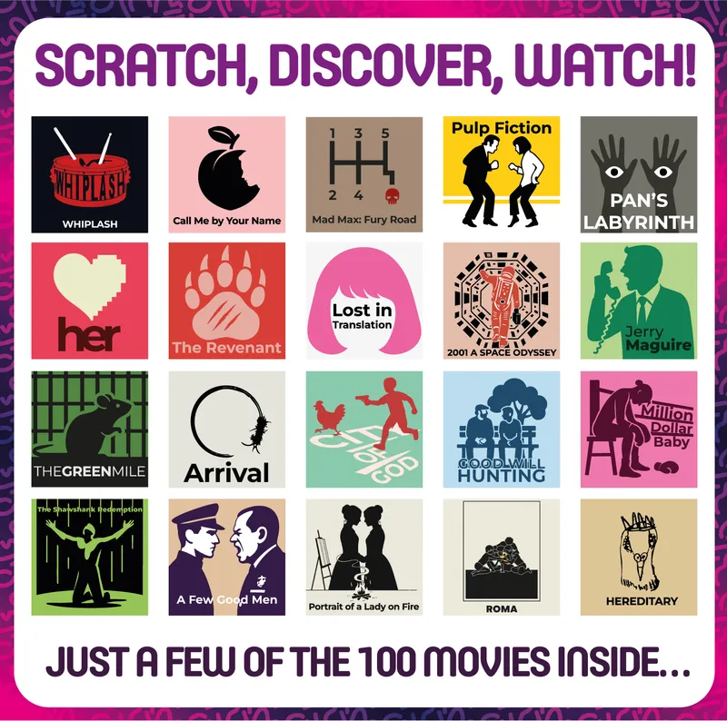 Scratch and Watch 100 Movie Night Game