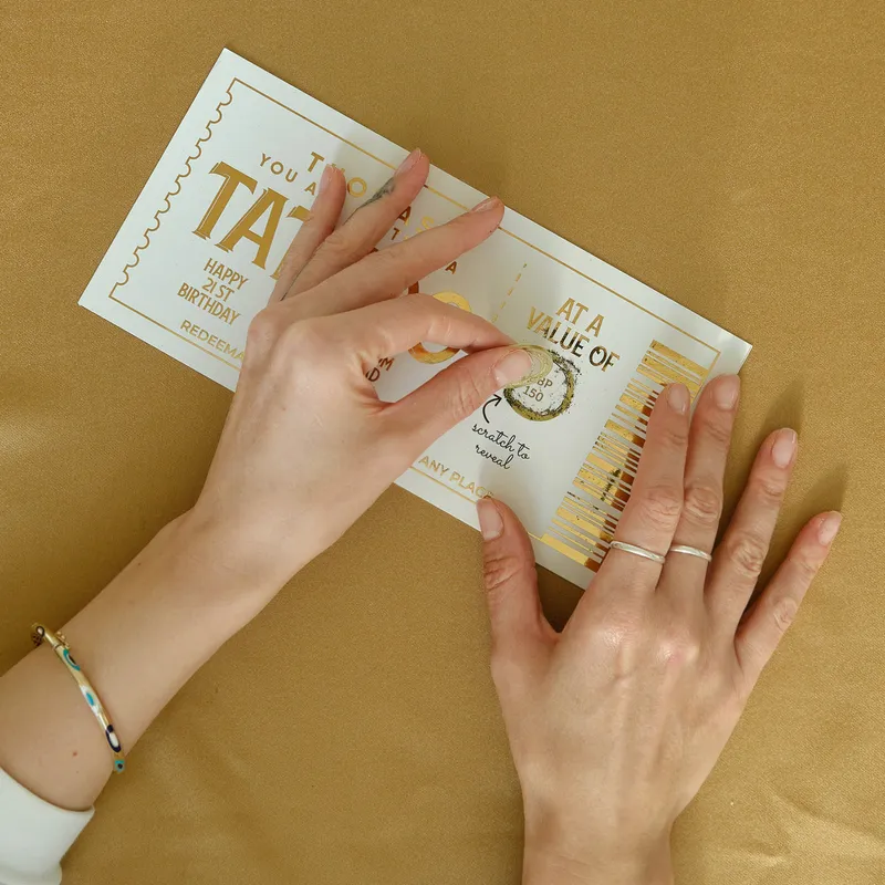 Scratch-Off Tattoo Gift Card for Birthdays