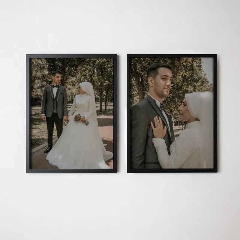 Self Adhesive Black Frames for 11.75 x15.75 inches Pictures - 2pcs Pack