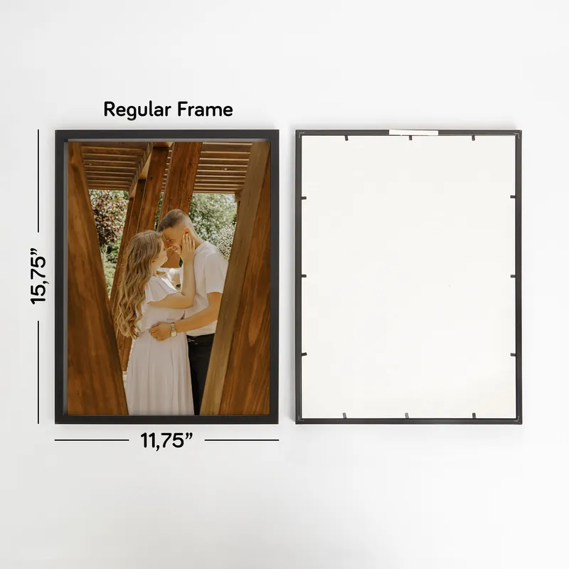 Self Adhesive Black Frames for 11.75 x15.75 inches Pictures - 2pcs Pack