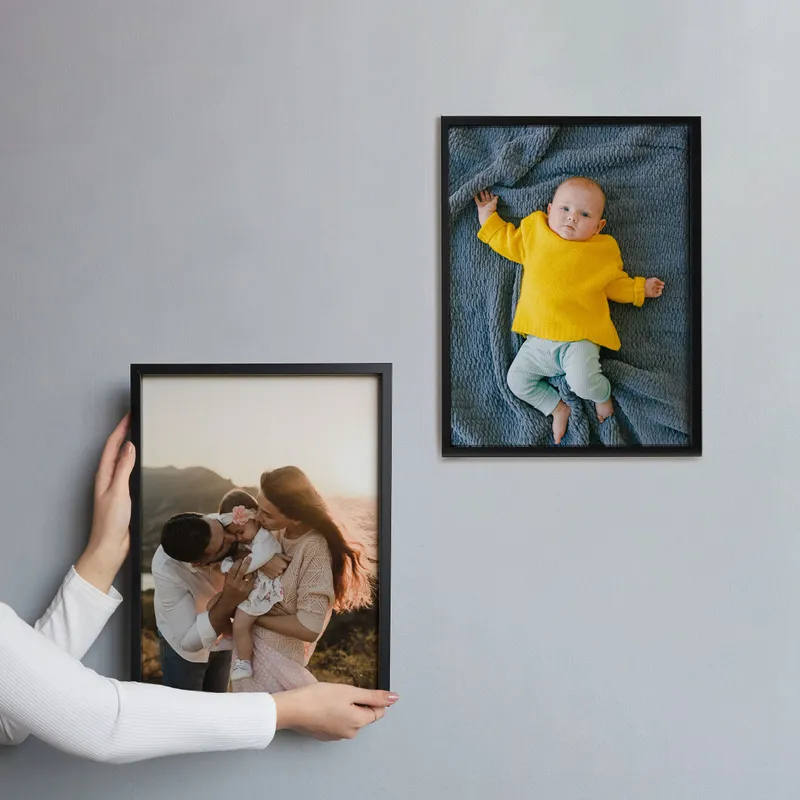 Self Adhesive Black Frames for 11.75 x15.75 inches Pictures - 2pcs Pack