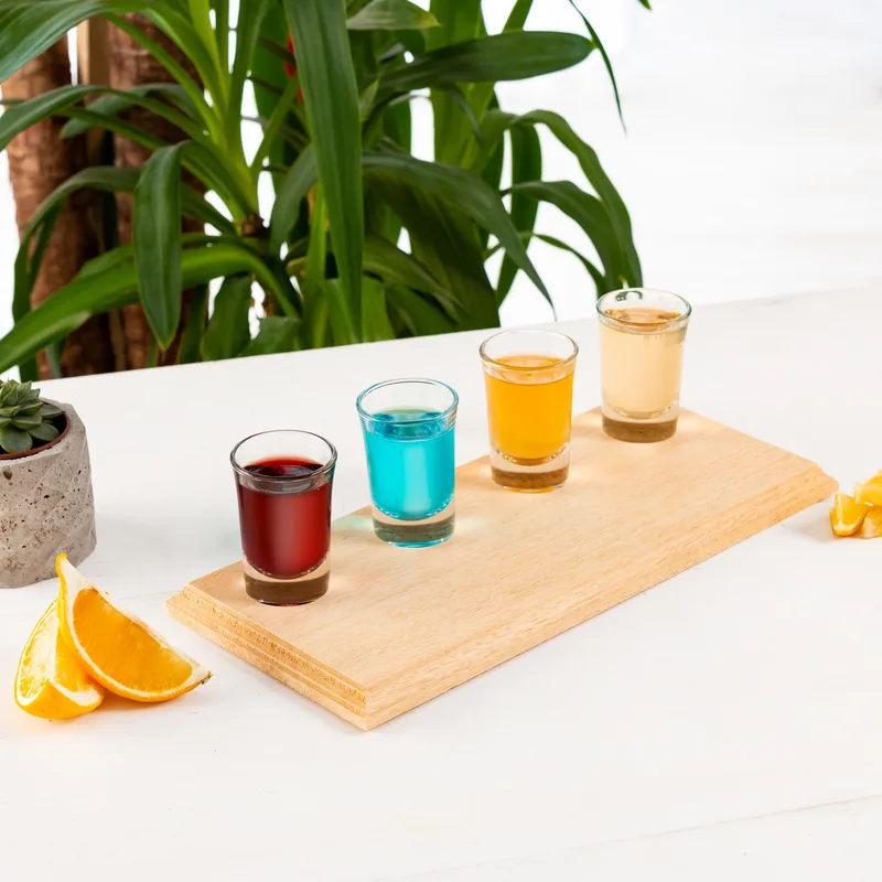 Set of 4 Shot Glass and Tray