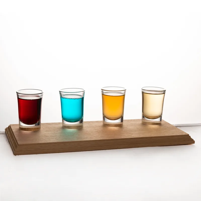 Set of 4 Shot Glass and Tray