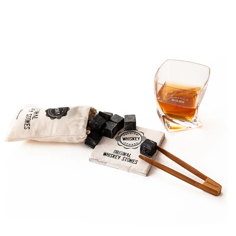Personalised Whiskey Gift Set with Engraved Glasses