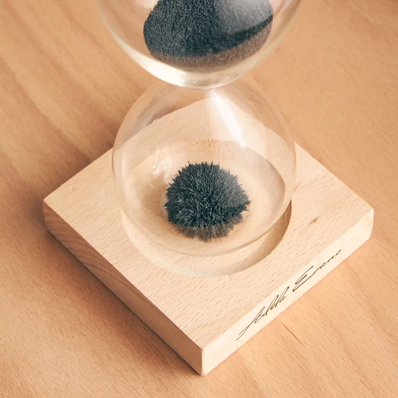 Personalised Ferrofluid Hourglass Keepsake for Home and Office