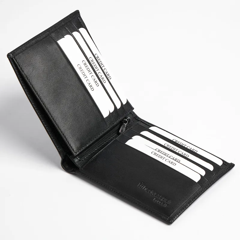 Personalised Leather Wallet for Men with Custom Engraving