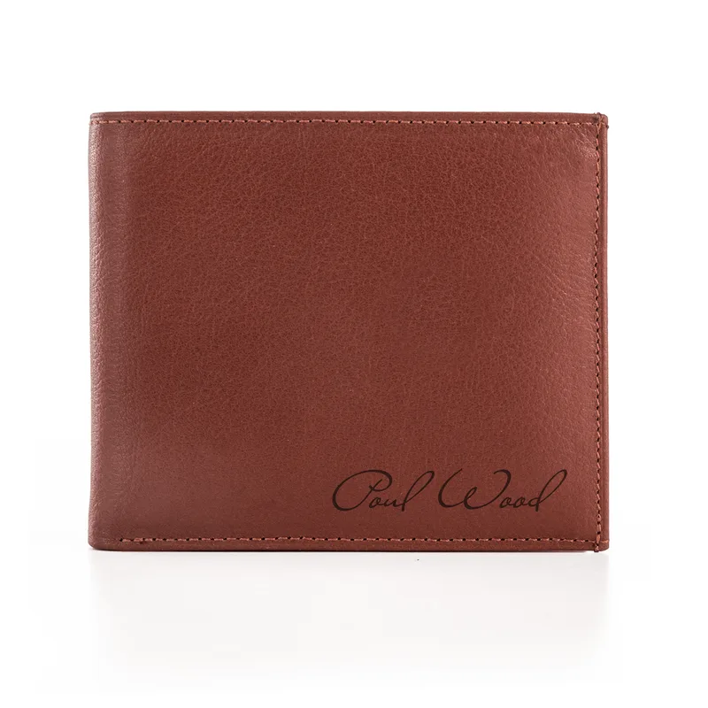 Personalised Leather Wallet for Men with Custom Engraving