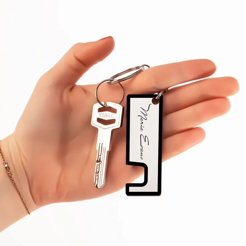 Signature Design Printed Personalized Keychain Phone Stand