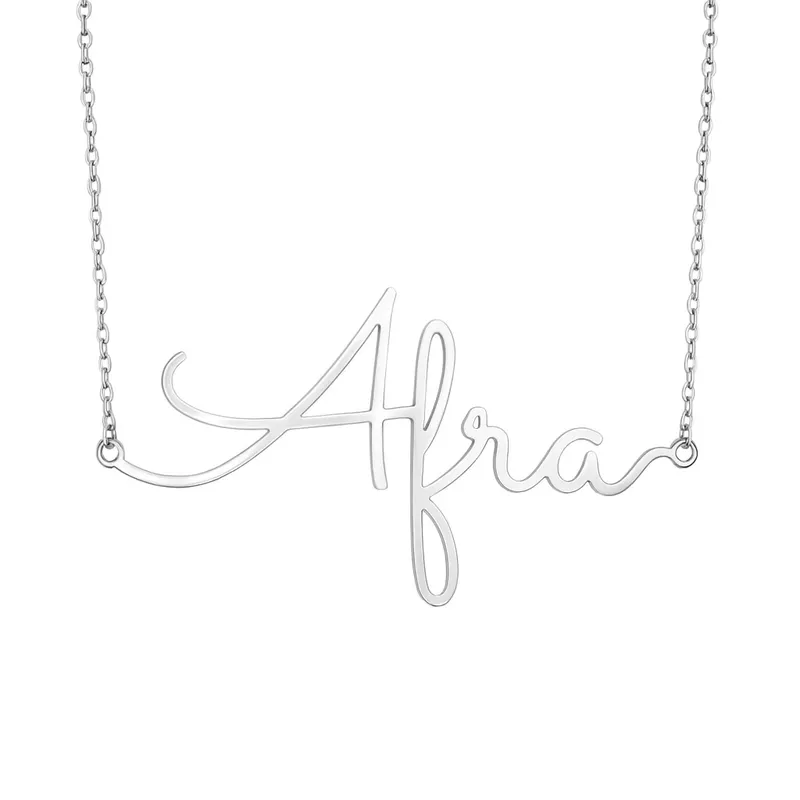 Elegant Personalised Silver Name Necklace for Women