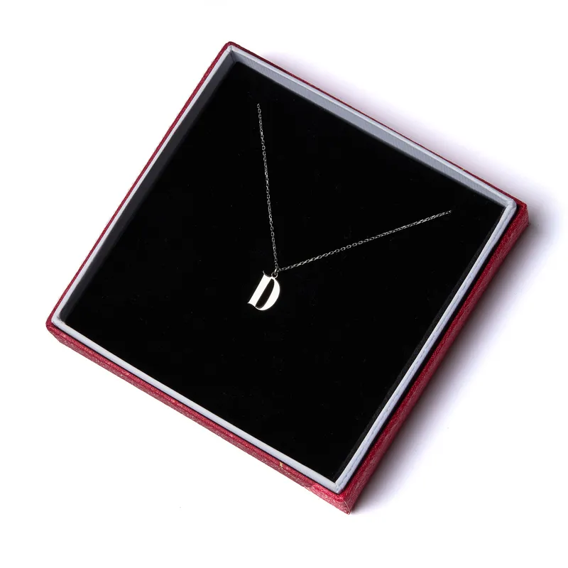 Personalised Silver Initial Necklace for Her - Elegant Gift