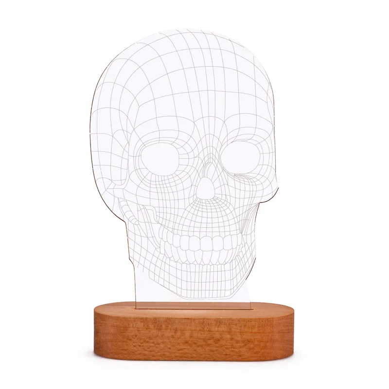 Skull Design 3D Led Lamp