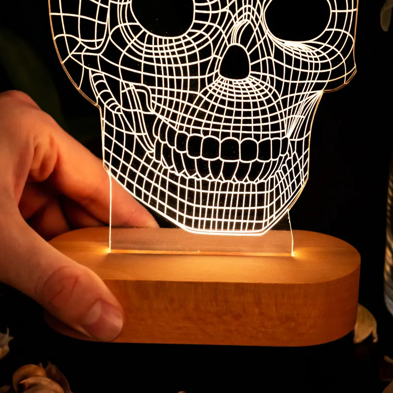 Skull Design 3D Led Lamp