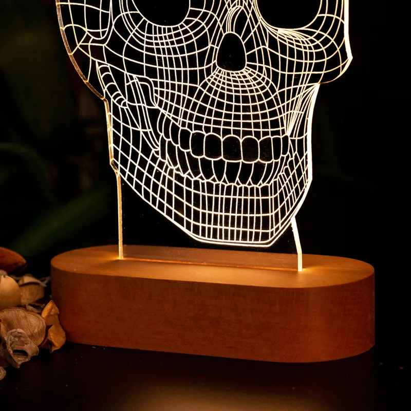 Skull Design 3D Led Lamp