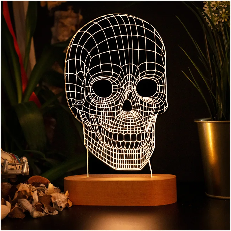 Skull Design 3D Led Lamp