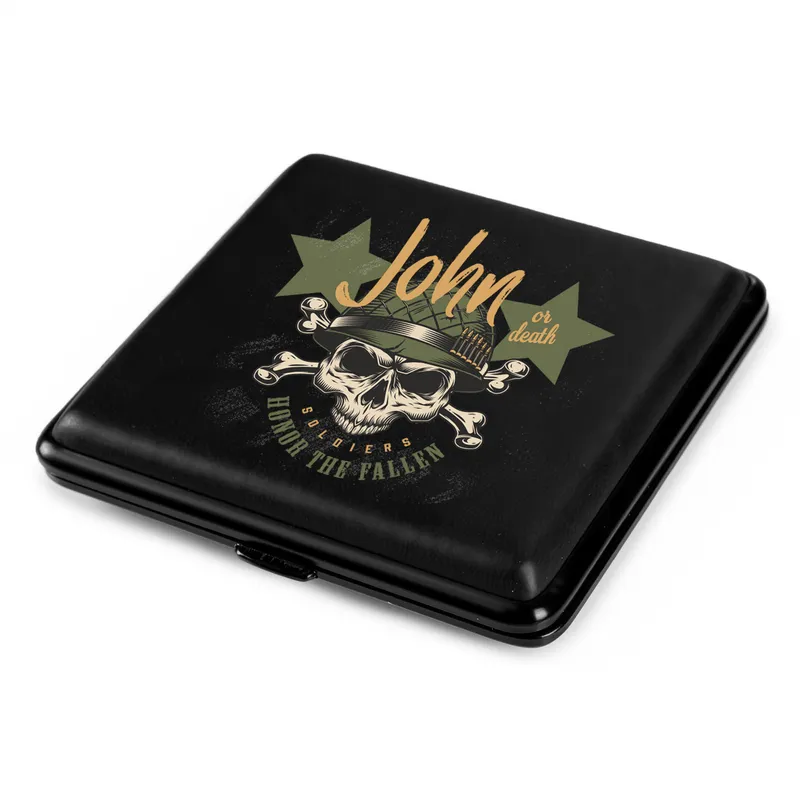 Skull Design Personalized Cigarette Case