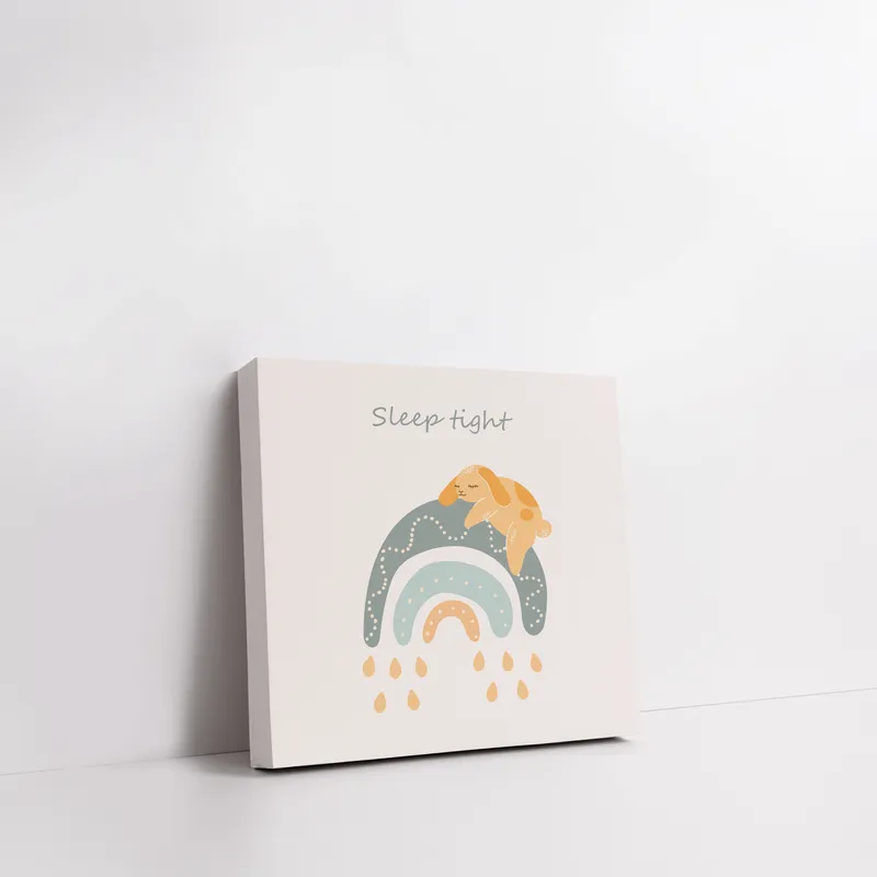 Pastel Canvas Art for Baby Room Peaceful Sleep