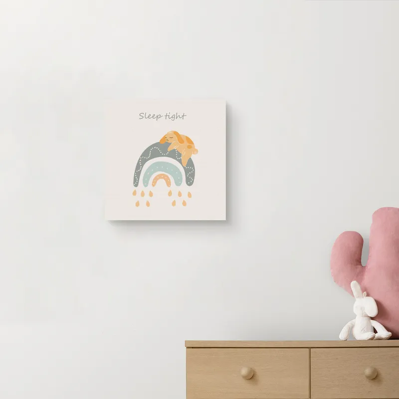 Pastel Canvas Art for Baby Room Peaceful Sleep