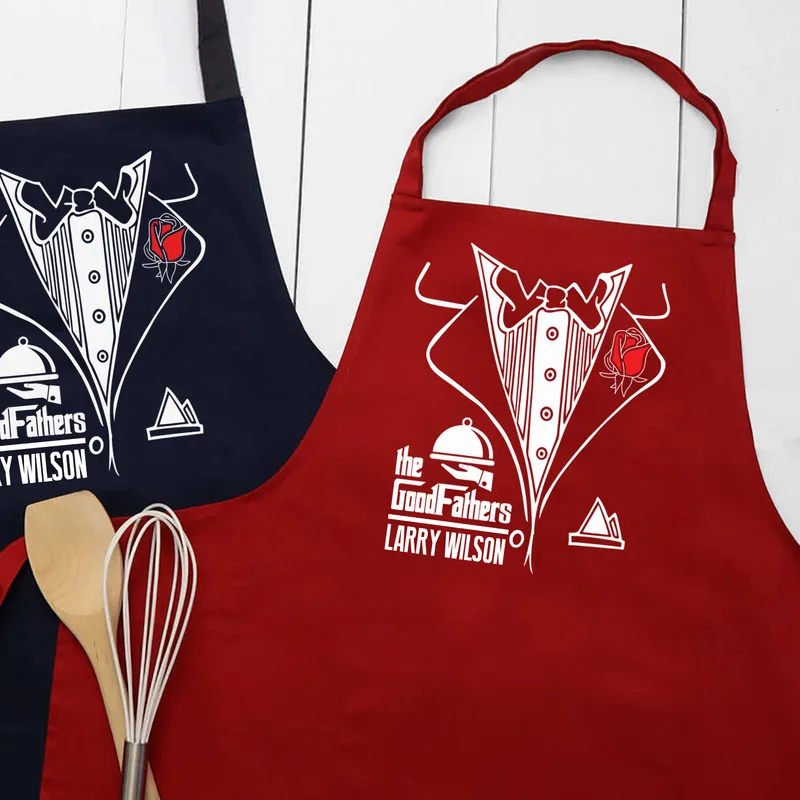 Personalised Funny Apron for Dad with Smoking Design
