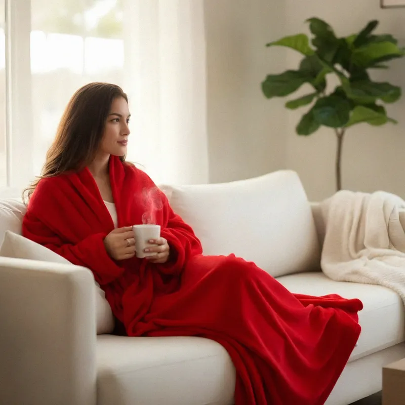 Snuggle-In Red Fleece Blanket