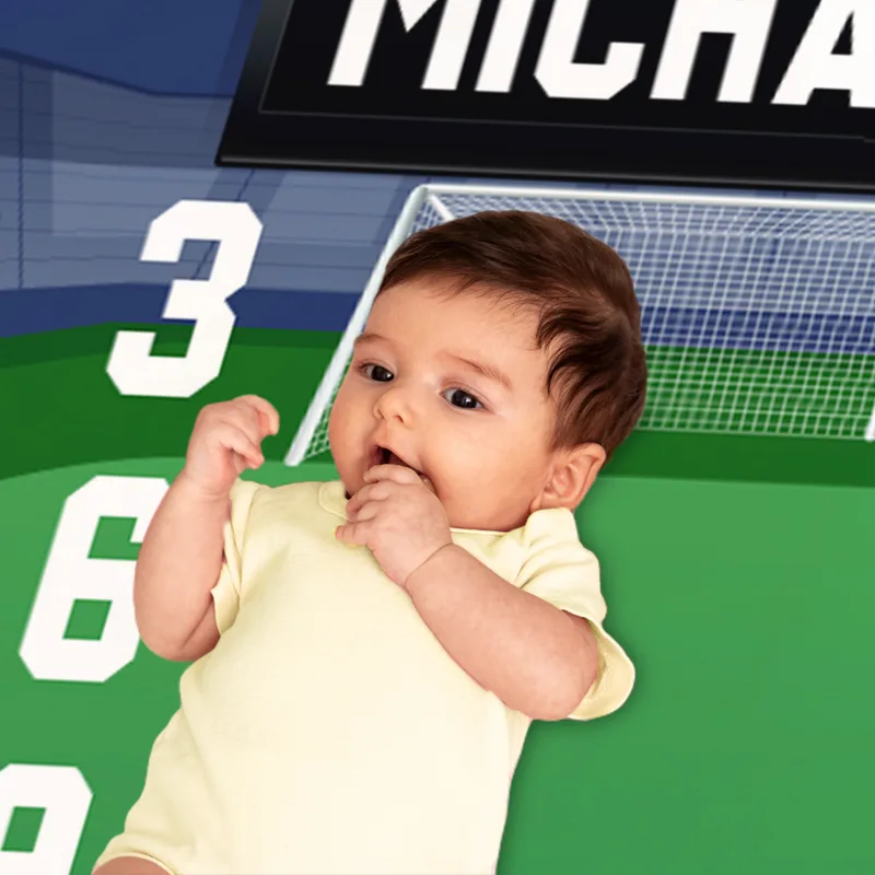 Soccer Design Milestone Baby Blanket