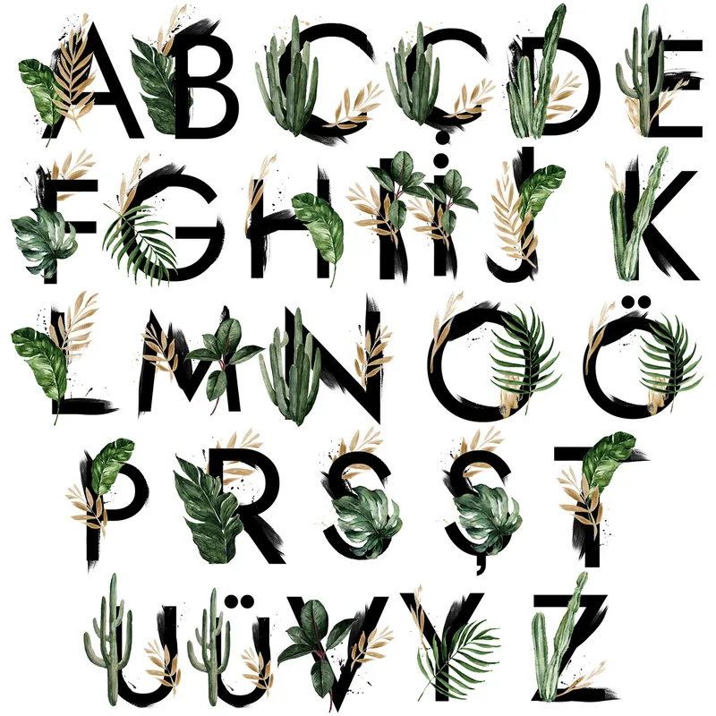 Specia Design Initial Printed Acrylic Keychain