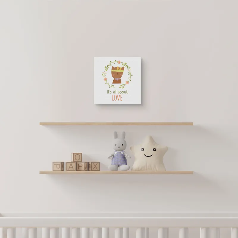 Special Canvas Design for Baby Room with Love Theme
