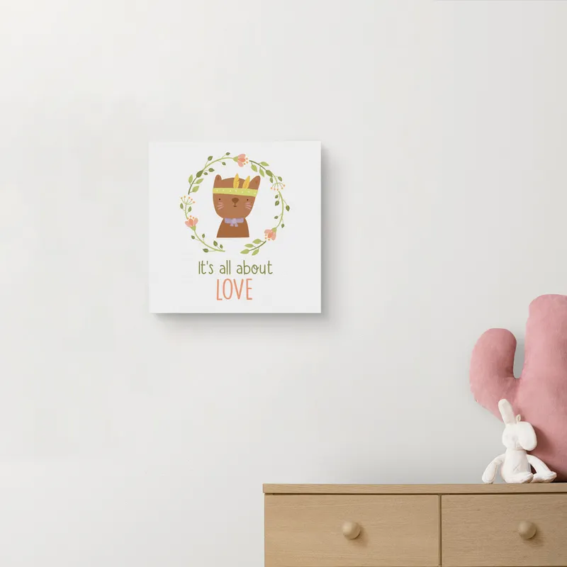Special Canvas Design for Baby Room with Love Theme