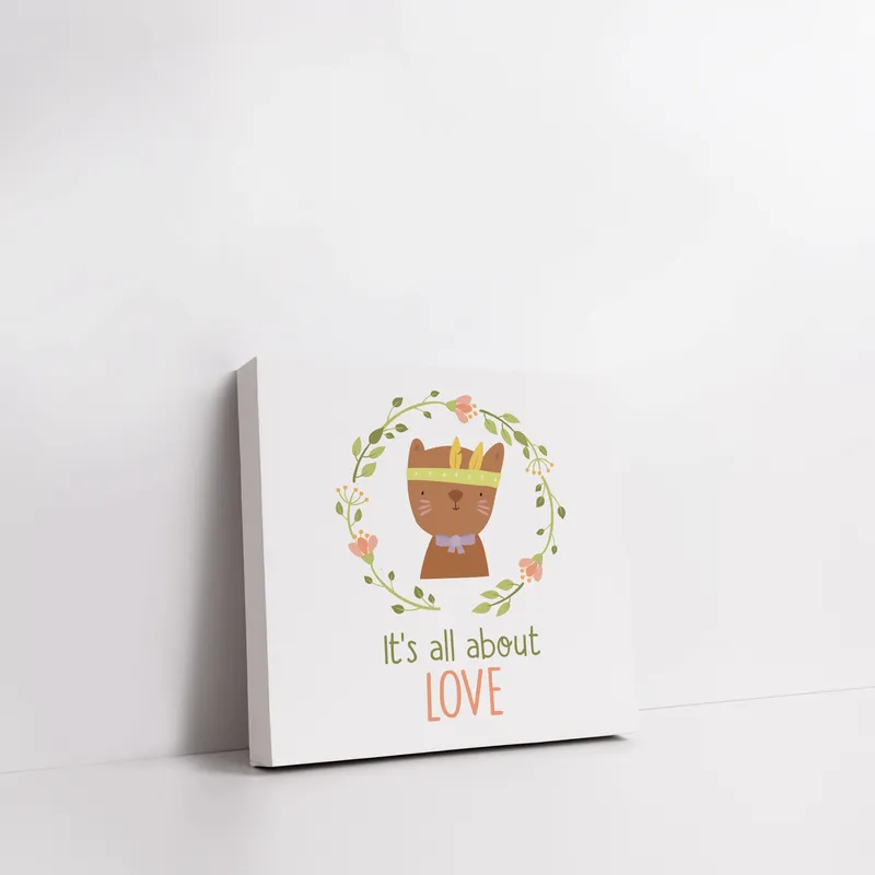Special Canvas Design for Baby Room with Love Theme