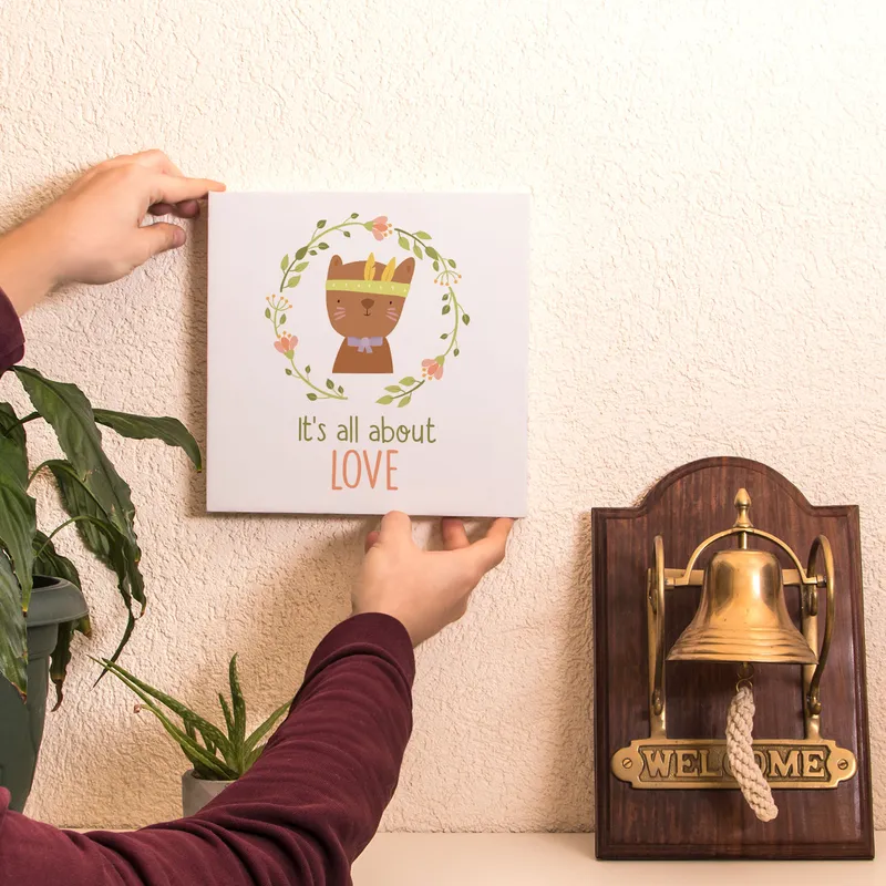 Special Canvas Design for Baby Room with Love Theme