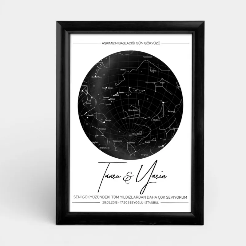 Special Day's Star Map Framed Picture