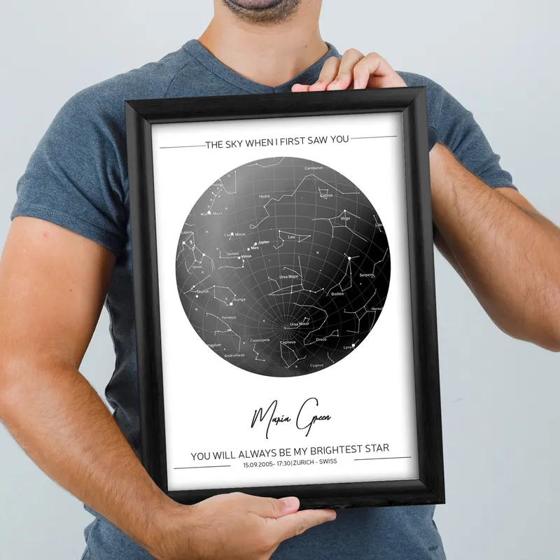 Special Day's Star Map Framed Picture